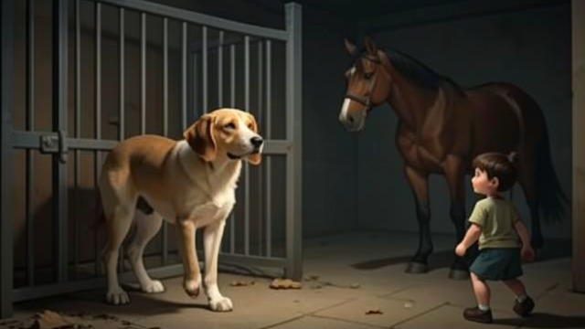 Fear at Troy’s Stall from "A Dog's Journey". Acting While Afraid A Powerful Threat Troy’s agitation makes Buddy afraid, but Clarity is inside the kennel and in danger.