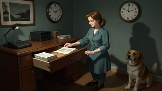 Unopened Bills from "A Dog's Journey". Documents in the Desk A Discovery CJ searches Gloria’s office and finds foreclosure papers and unopened bills.