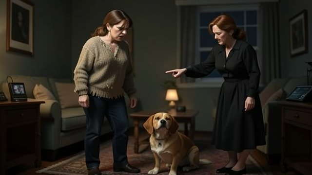 Kicked Out from "A Dog's Journey". No Stable Home Household Conflict Gloria tells CJ to get rid of Molly and threatens to take away her car and financial access. CJ refuses to abandon the dog.