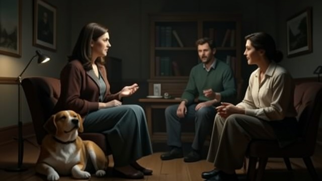 The Therapist and the Dog from "A Dog's Journey". A Shared Understanding CJ’s Work CJ explains her background in psychology and her experience with illness.