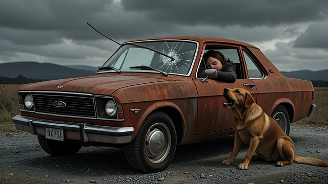 Life in the Car from "A Dog's Journey". Freedom and Risk A Temporary Shelter CJ sleeps in her Ford with Molly and searches for work.