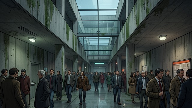 A City in the Sky from "Say Nothing". Modern Housing Fails A promised future Divis Flats is built as a modern solution to overcrowding, with indoor amenities and connecting walkways.