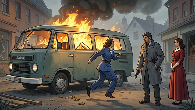 Three Attacks in Belfast from "Say Nothing". A Counterintelligence Raid The van is attacked IRA gunmen kill Ted Stuart and shoot at the laundry vehicle.