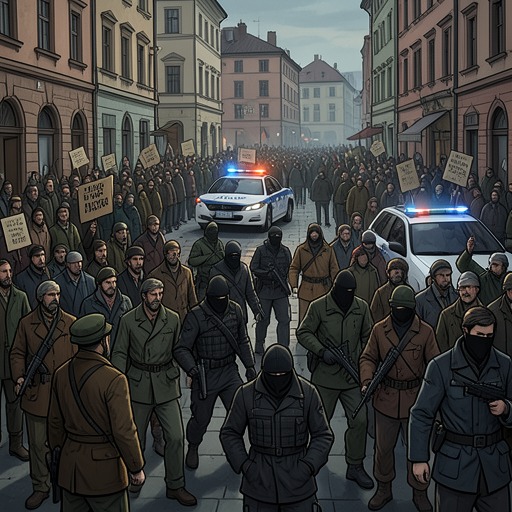 The Conflict’s Escalation from "Say Nothing". This flow traces how civil-rights protest, state force, community defense, and paramilitary organization transform Northern Ireland’s crisis into a prolonged…