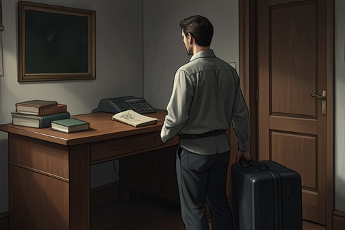Kerrand’s departure from Sokcho from "Winter in Sokcho". Yan Kerrand’s departure from Sokcho is both a practical parting and the ending of an unfinished exchange between the artist and the narrator.