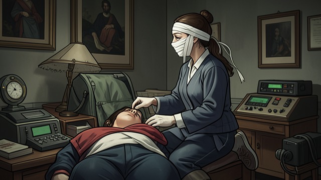 The Bandaged Guest from "Winter in Sokcho". The Bandaged Guest A face in recovery A young guest stays at Old Park’s Guest House after facial surgery, with bandages covering the changes.