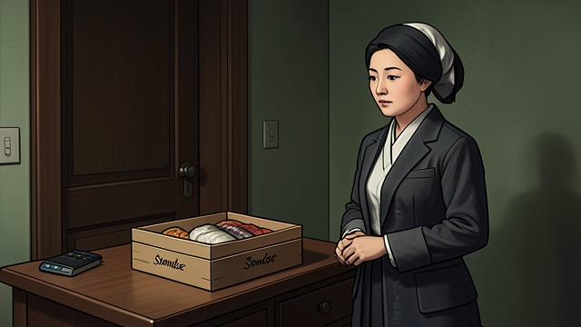 The Mother’s Gift from "Winter in Sokcho". The Mother’s Gift Food in place of speech The narrator’s mother leaves a box of Soondae at the guest house without asking to see her.