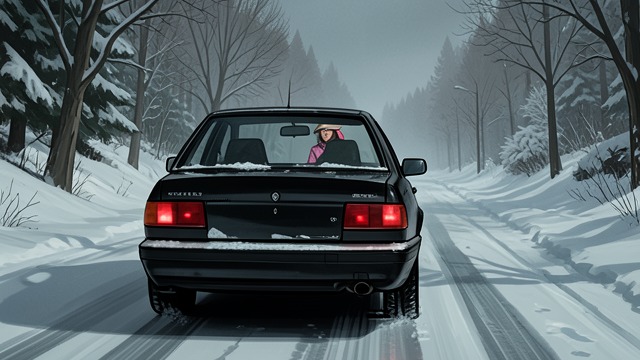 The Woman by the Road from "Winter in Sokcho". The Woman by the Road A halted car Yan Kerrand brakes when he sees a woman in a pink jacket beside the road.