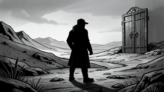 The Hero in Monochrome from "Winter in Sokcho". The Hero in Monochrome A solitary figure The narrator discovers that Yan Kerrand is an established comic artist whose final volume is still to come.