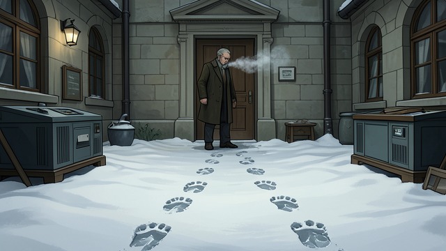 The Frozen Footprints from "Winter in Sokcho". The Frozen Footprints A path into snow The narrator finds two lines of footprints crossing the courtyard from Yan Kerrand’s room and disappearing beyond the…