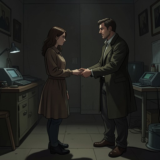 Jun-oh and the Narrator from "Winter in Sokcho". This flow traces the relationship from promised engagement through mismatched intimacy to the narrator’s eventual decision to end it.