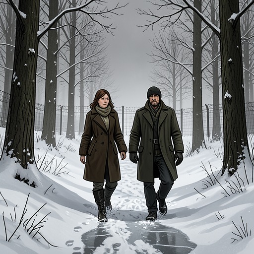 The Winter Visit to the Border from "Winter in Sokcho". This flow traces the narrator and Yan Kerrand’s journey to the Korean border and the way the excursion changes their understanding of Sokcho.
