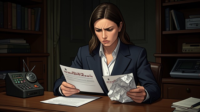 A Grammar Discrepancy from "All the Old Knives". A Grammar Discrepancy Recognition Celia notices that the final message uses articles and complete sentences where earlier messages were compressed.