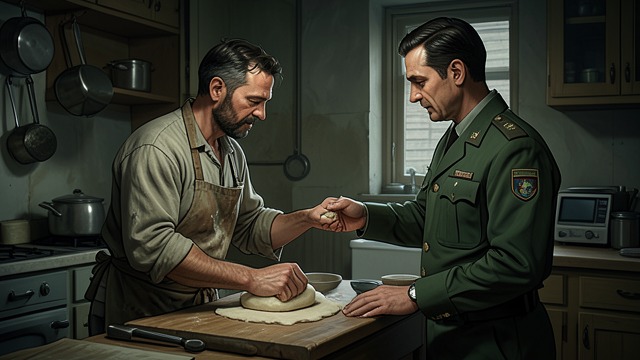 The Baker and the Officer from "All the Old Knives". The Baker and the Officer Contact Ilyas Shishani is a Chechen source who works with Henry in Moscow while maintaining an ordinary life as a baker.