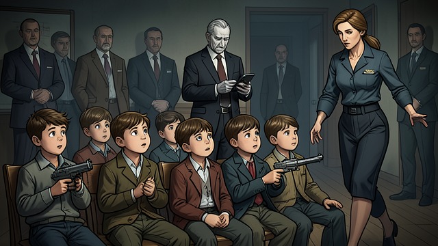A Hostage Strategy from "All the Old Knives". A Hostage Strategy Threat The hijackers move children to the front and threaten to kill them if anyone interferes.