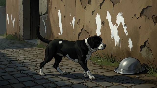 外套上的油漆,《猎犬》中的场景。外套上的油漆 仔细检查 朱莉遛马洛时,注意到它深色外套上有白色斑点。这些痕迹是喷漆,不是自然老化造成的。 线索有了新的背景 由于马洛没有参加画廊预展,油漆使“鲁珀特的贝雷帽是在涂鸦事件期间被弄脏的”这一推断变得复杂。这只狗提供了另一条痕迹,表明更早之前就有过接触。 一次平常的照料带来了重要的证据修正。
