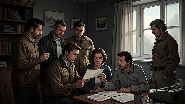 The Club Becomes Evidence from "Bloodhounds". The Club Becomes Evidence A discovery before witnesses Milo finds the stolen envelope while the members are gathered around him.