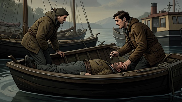 A Boat Becomes a Crime Scene from "Bloodhounds". A Boat Becomes a Crime Scene A body in his home Milo takes Wigfull to the boatyard to demonstrate that his narrowboat was locked.