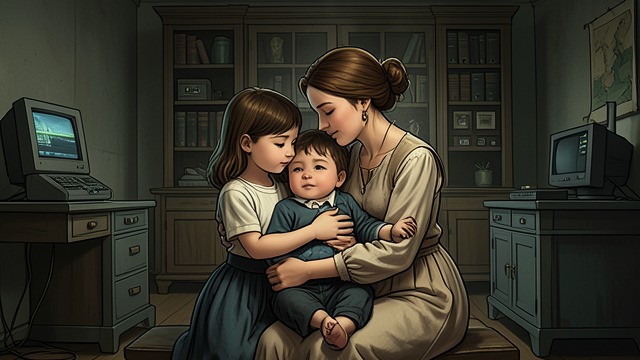一个自愿选择的家庭,《上帝的曲线》中的场景。病区里的母爱 照料这对双胞胎 艾丽丝·古尔德安慰罗穆洛和摇摆女孩。他们对人的依赖与温柔,唤起了她成为母亲的渴望。罗穆洛声称她属于他们,这份依恋因此既温柔又令人心痛。 超越诊断的情谊 她并不把孩子们仅仅视为临床案例。他们给予她的感情,让她生出责任感;即便她对自己的身份和精神状况仍感到迷惘,这份责任也没有消退。