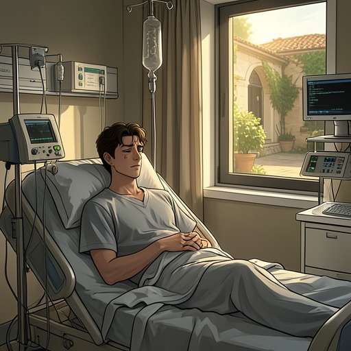 Cosme’s Home in the Hospital from "Los renglones torcidos de Dios". Cosme’s past abandonment, long confinement, and eventual sense of belonging expose the difference between medical recovery and social freedom.