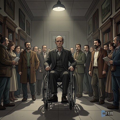 The Residents’ Revenge Against Ignacio from "Los renglones torcidos de Dios". A brief collective attack turns resentment of Ignacio’s apparent superiority into the event that frees his buried memory.