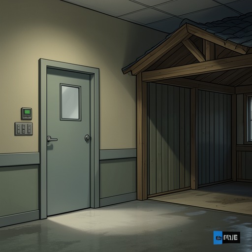 The Meaning of the Hospital’s Border from "Los renglones torcidos de Dios". Doors, walls, and the hospital’s iron boundary represent the shifting line between confinement and shelter in Alice’s experience.