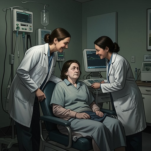 Maruja’s Recovery from "Los renglones torcidos de Dios". Maruja Maqueira’s temporary delusion resolves through swift treatment, offering the doctors a hopeful contrast to Alice’s ambiguous case.