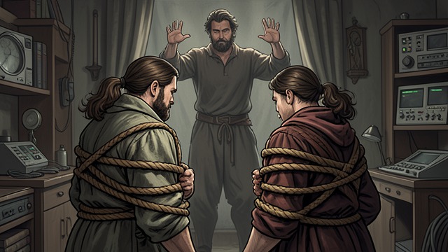 Trust Under Attack from "Pleasure". Trust Under Attack Physical Powerlessness Both Malaya and Guin are restrained while Acadian tries to force one to sacrifice the other.
