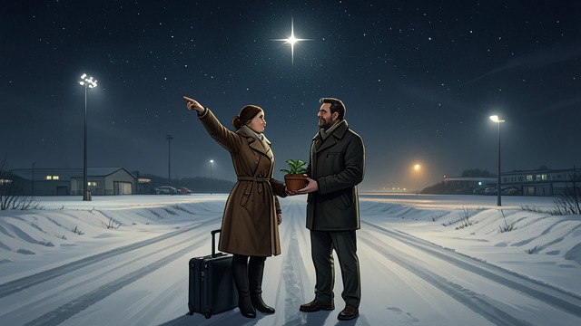 The Morning Star and the Bulbs from "Midwinter Break". A Future Still Possible Shared attention Gerry and Stella watch the dawn and identify Venus above the snowy airport.