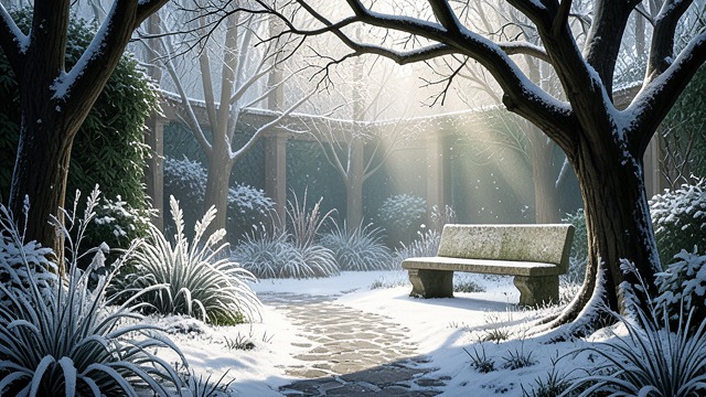 The Courtyard’s Light from "Midwinter Break". Stella Looks Inward A sheltered space Stella experiences the enclosed garden as a quiet world set apart from the city.