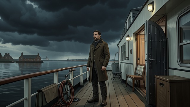 The Smoke over Belfast from "Midwinter Break". Looking Back A city recedes Gerry watches Belfast disappear behind the ferry and sees smoke rising above it.