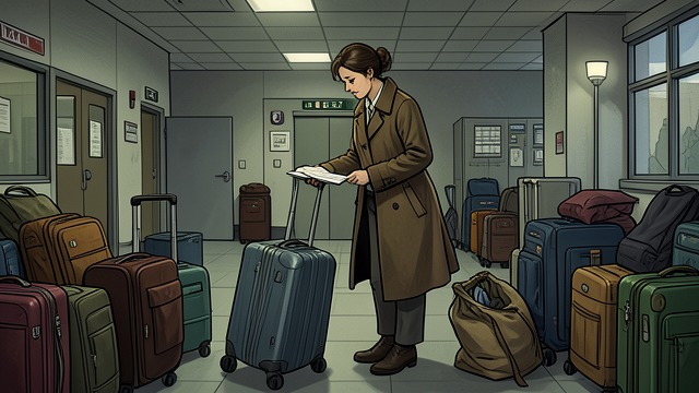 The Airport Encampment from "Midwinter Break". Organizing Under Strain Making order in the terminal Stella gathers belongings, folds papers, and moves Gerry’s bag out of the way after a night among stranded…