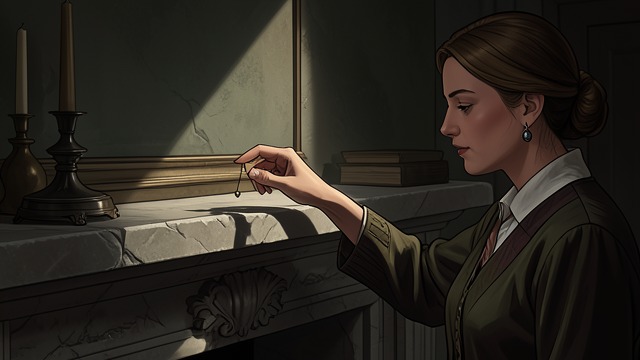 The Earring Offering from "Midwinter Break". A Gesture of Recognition A personal object Moved by the displays and the tokens left by visitors, Stella places one of her earrings on the mantelpiece.
