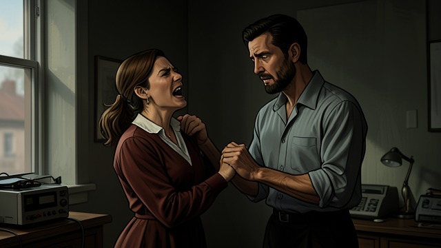 Holding Stella Through the Flashback from "Midwinter Break". A Husband’s Immediate Care Responding to distress Gerry finds Stella shaking after her memory of Belfast and asks her to focus on the airport.