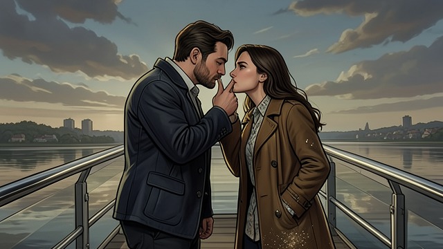 Sand in a Coat Pocket from "Midwinter Break". A Kiss Chosen Uncertainty and invitation On a footbridge, Gerry kisses Stella.
