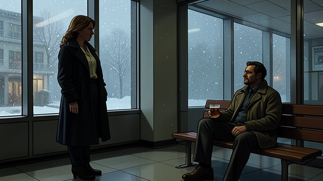 The Departure of Hope from "Midwinter Break". Stella’s Disappointment The failed application Stella tells Gerry that she is too old to join the community she investigated.