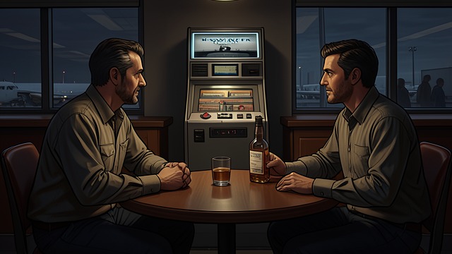 The Airport Pub from "Midwinter Break". Familiar Songs A brief normality At an airport pub, old songs prompt Gerry and Stella to reminisce about the dances and music of their youth.