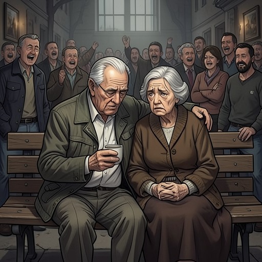 Aging, Mortality, and the Body from "Midwinter Break". This flow traces how physical decline becomes a source of humor, fear, and mutual care for the aging couple.