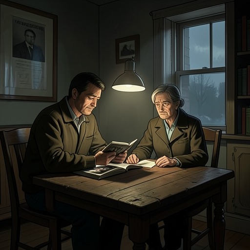 Memory as a Shared and Unshared Burden from "Midwinter Break". This flow traces how the spouses remember different parts of their life together and how disclosure changes what can be shared.