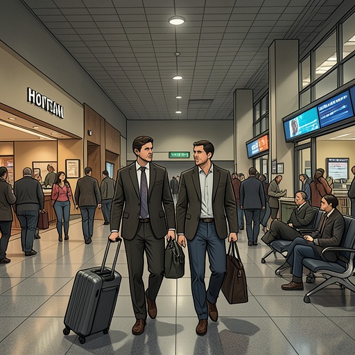 The Boundaries of Hospitality from "Midwinter Break". This flow traces how the couple encounters service, strangers, and public spaces, revealing their conflicting ideas about dignity and dependence.