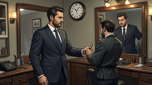 The Weekly Barber Visit from "A Gentleman in Moscow". A Standing Appointment Routine Preserved The Count continues his weekly visit to the hotel barber even after his world contracts to The Metropol.