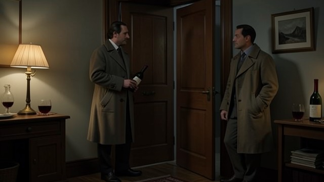 A Friend Arrives Early from "A Gentleman in Moscow". Mishka at the Door An Unscheduled Visit Mikhail Fyodorovich Mindich appears at the Count’s attic room earlier than expected, carrying wine and news.