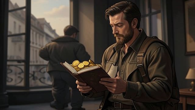 The Suitcase of Gold from "A Gentleman in Moscow". The Hidden Transfer A Book with a Cavity Sofia carries Montaigne’s Essays to Richard Vanderwhile.