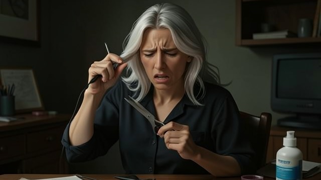 Scissors and Hair Dye from "A Gentleman in Moscow". Changing Sofia’s Appearance A Difficult Transformation Sofia cuts her hair with the Countess’s delicate scissors and dyes the white streak black using the…
