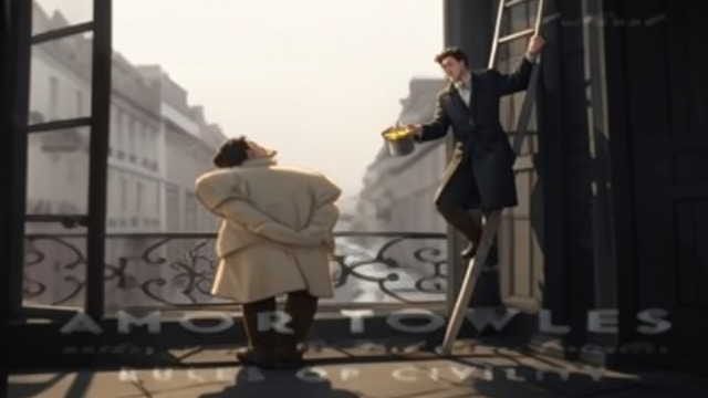 A Rooftop Interruption from "A Gentleman in Moscow". A Voice from the Roof Abram’s Call Abram interrupts the Count’s attempted suicide with news that the bees have returned.
