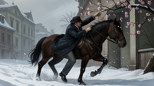 A Shot in the Wind from "A Gentleman in Moscow". Aim Interrupted An Uneven Road When Count Alexander Ilyich Rostov confronts the Hussar, moving horses, uneven ground, and blowing blossoms affect his aim.