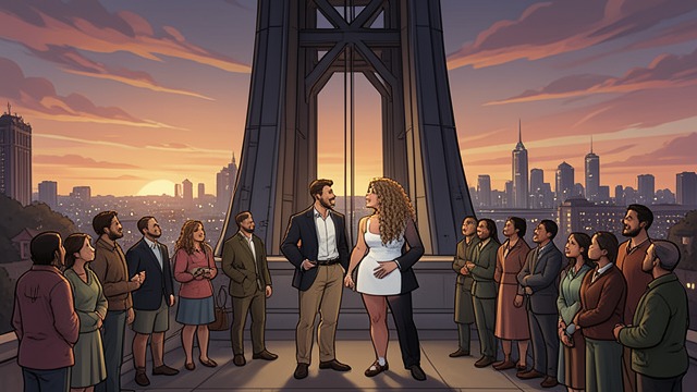 Engagement from "The Negotiation". A Shared Future Commitment Alex proposes to Katie Collins, joining the wider circle of couples making lasting plans.