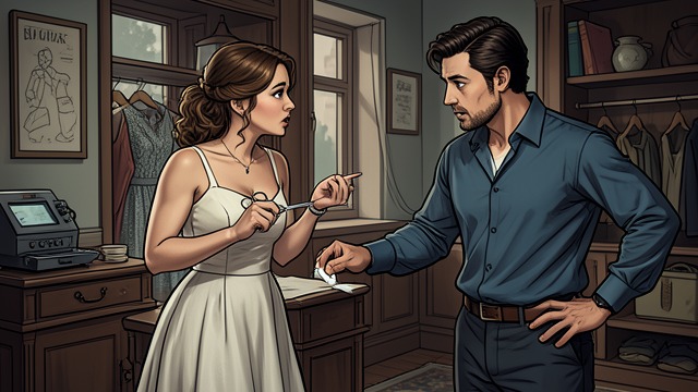 Shop Encounter from "The Negotiation". A Cut and a First Impression Encounter Jackson Caine enters Emily Wade’s boutique to buy a dress for his sister.