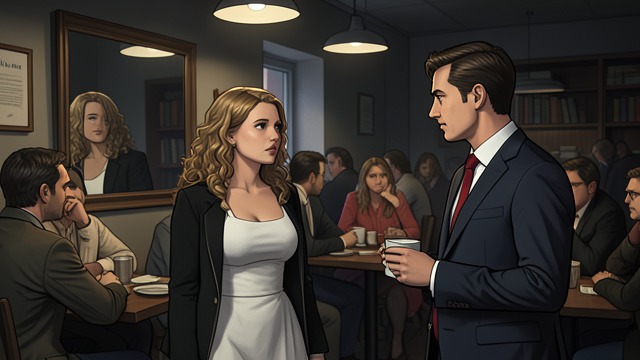 A Stranger Recognizes Karen from "The Negotiation". The Familiar Smile Recognition A customer named Gregory Davis recognizes Emily Wade as the daughter of Karen Wade.