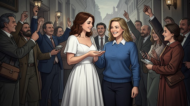 Present at the Wedding from "The Negotiation". Friendship in the Celebration Witness Katie Collins attends the wedding and brings Emily Wade Jackson Caine’s ring as the ceremony begins.